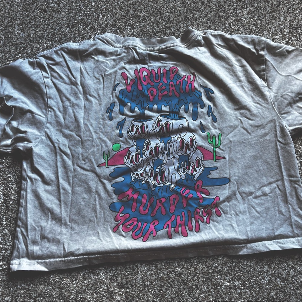 Graphic Tee with Liquid Death Design